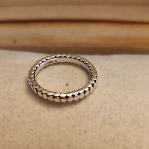 Silver Beaded Women's Ring